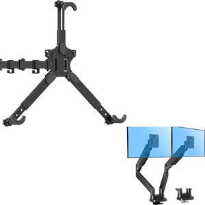 MOUNTUP Dual Monitor Mount Fits 13''-39'' Screen, Ultrawide Dual Monitor Desk Mount + MOUNTUP Universal VESA Mount Adapter Kit, Non-VESA Monitor Mounting Adapter for 19 to 32 inch