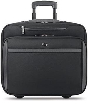 Solo New York 16-Inch Laptop Rolling Case, Overnighter section and remoavble sleeve Black, CLA902-4