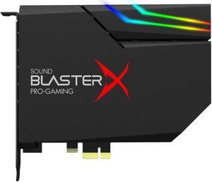 Creative Sound BlasterX AE-5 Plus SABRE32-class Hi-res 32-bit/384 kHz PCIe Gaming Sound Card and DAC with Dolby Digital and DTS, Xamp Discrete Headphone Bi-amp, Up to 122dB SNR, RGB Lighting System