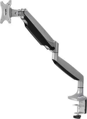 SIIG Single Monitor Desk Mount with Premium Gas Spring for 13 to 32 Inch Flat & Curved Screens, VESA, Articulating Monitor Stand (CE-MT2D12-S1)