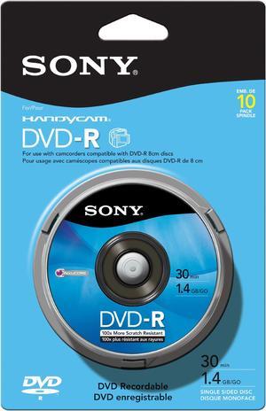 Sony 10DMR30RS1H 8cm DVD-R 10-Pack Spindle Skin Pack