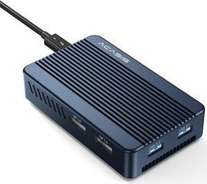 ACASIS Mac Mini Dock Dual Monitor with 40Gbps M.2 NVMe SSD Enclosure, Mac Mini Hub with 2*DP1.4, 2*USBA 3.1, 1 USB C 10Gbps, Cooling Fan Design, Works for M1/M2, Compatible with USB4/3.2/3.1/3.0