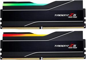 G.SKILL Trident Z5 Neo RGB Series (AMD Expo) DDR5 RAM 32GB (2x16GB) 6000MT/s CL30-38-38-96 1.35V Desktop Computer Memory UDIMM - Matte Black (F5-6000J3038F16GX2-TZ5NR)