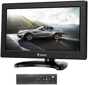 Eyoyo 12" Inch TFT LCD Monitor with AV HDMI BNC VGA Input 1366x768 Portable Mini HD Color Screen Display with Built-in Speaker