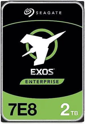 Seagate Exos 7E8 2TB Internal Hard Drive Enterprise HDD - CMR 3.5 Inch 512E SATA 6Gb/s 7200 RPM 256MB Cache for Enterprise, Data Center - Frustration Free Packaging (ST2000NM000A)