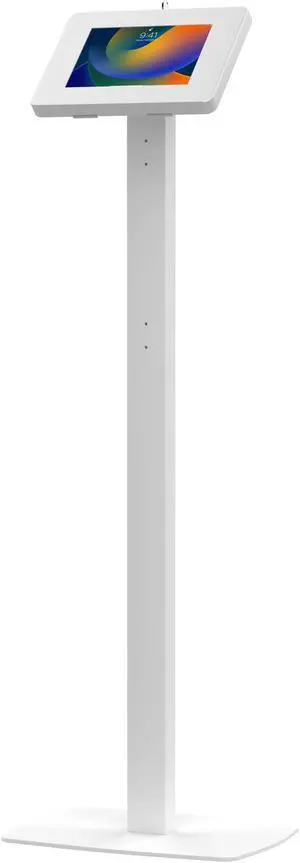 Thin Floor Stand - CTA Tall Standing 360 Degree Kiosk Display Tablet Holder - Charger Access & Lock for iPad mini A17 Pro & 1/2/3/4/5/6 - Samsung Tab A 8''