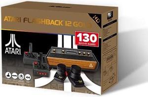 Atari Flashback 12 Gold, Retro Game Console, Built-in 130 Classic Games, Two Joystick and Paddle Controllers, HDMI, PLUG & PLAY on HD TV