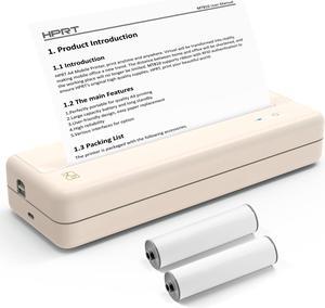 HPRT Bluetooth Wireless Printers MT810 Beige for Portable Travel - Thermal Inkless Home Use Compact Printer Printer Paper for MT800 and MT800Q Portable Printer, US Letter 8.5''x11'' - 1 Ream