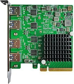 HighPoint Technologies RocketU 1244A PCIe 3.0 x8 4X 10GB/s Port USB 3.2 Controller