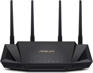 ASUS RT-AX3000 Ultra-Fast Dual Band Gigabit Wireless Router - Next Gen WiFi 6, Adaptive QoS, and AiProtection by Trend Micro | 1x WAN, 4x 1G LAN, 1x USB 3.0 - AiMesh Compatible