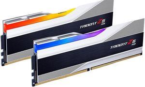 G.SKILL Trident Z5 RGB Series (Intel XMP 3.0) DDR5 RAM 32GB (2x16GB) 6000MT/s CL36-36-36-96 1.35V Desktop Computer Memory UDIMM - Metallic Silver (F5-6000J3636F16GA2-TZ5RS)