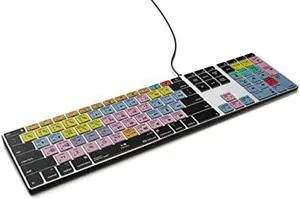 Pro Tools - Backlit Pro Aluminum Keyboard - macOS - US - Avid Pro Tools Shortcut Keyboard with Color-Coded Keys, No Fading, USB Wired, Compatible with Logic Pro & MacBook Pro
