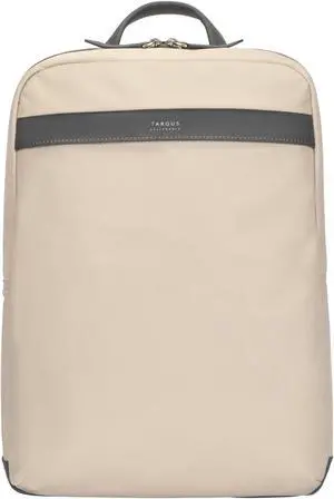 Targus 15" Newport Laptop Backpack, Tan - Men's and Women's Fashion Forward Backpack for Business and Travel, Fits Laptops Up To 15" (TBB59906GL)