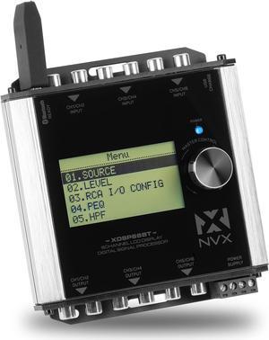 NVX XDSP66BT 6-Channel X-Series 15 Band Parametric EQ Digital Signal Processor (DSP) with 2.75" LCD Display and Includes Bluetooth USB Adapter for Music Streaming