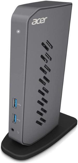 Acer U301 USB 3.0 Dock for Windows | 2 x HDMI ports | 2 USB 3.1 Gen 1 ports | 4 USB 2.0 Ports | Gigabit Ethernet | Requires One USB 3.1 Type A or USB 3.1 Type-C on Computer | Gray