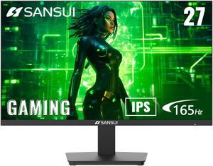 SANSUI Gaming Monitor 27 inch 165Hz 1ms Computer Monitor 2 x HDMI 20Gun 1 x Display Port 14Gun IPSGun FHD 1080PGun Adaptive SyncGun 100 sRGBGun Blacklevel AdjustGun VESA CompatibleBlack ESG27F2