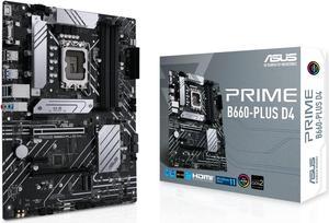 ASUS Prime B660-PLUS D4 LGA 1700(Intel 12th Gen) ATX Motherboard(PCIe 4.0, DDR4,3xM.2 Slots, 2.5Gb LAN, Rear USB 3.2 Gen 2x2 Type-C, Front USB 3.2 Gen 1 Type-C, Thunderbolt 4 Header Support)