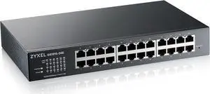 ZYXEL 24-Port Gigabit Ethernet Smart Switch (GS1900-24E) - Managed, Small Form Factor, Limited Lifetime Protection