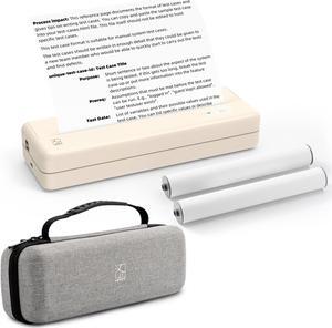 HPRT Portable Travel Printers MT810 Portable Carry Case POOOLITECH A4 Thermal Printer Paper Rollx2