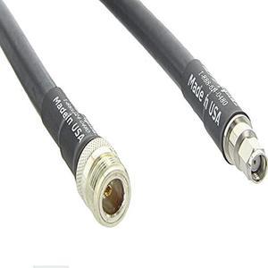 MPD Digital Genuine Times Microwave LMR-400 LMR400 RF Coaxial Cable with N Female and RP-SMA Male Connectors for Hotspot, WiFi, Radio Transmitters, Antenna, 50ft