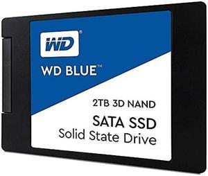 Western Digital 2TB WD Blue 3D NAND Internal PC SSD - SATA III 6 Gb/s, 2.5"/7mm, Up to 560 MB/s - WDS200T2B0A, Solid State Hard Drive