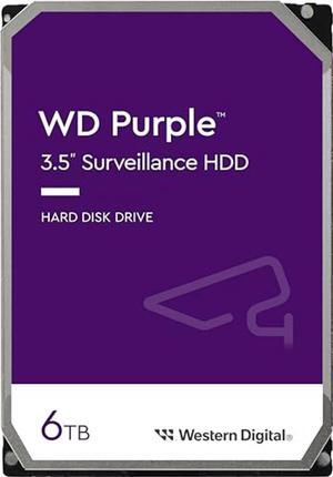 Western Digital 6TB WD Purple Surveillance Internal Hard Drive HDD - SATA 6 Gb/s, 128 MB Cache, 3.5" - WD62PURZ