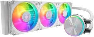 Cooler Master MasterLiquid PL360 FLUX White Close-Loop AIO CPU Liquid Cooler, Gen2 ARGB Dual Loop Pump, 360mm Radiator, PL-Flux 120 PWM Fans, AMD Ryzen AM5/AM4, Intel LGA1700/1200 (MLY-D36M-A23PZ-RW)