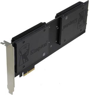 Sedna - PCIe 4X - Quad 2.5 Inch SATA SSD RAID Controller Card (RAID 0/1/10) Marvell HyperDuo Technology (with Built in Power Circuit, no Need SATA Power Connector) (SSD/HDD not Included)