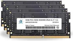 Adamanta 64GB (4x16GB) Memory Upgrade Compatible for 2017 Apple iMac 27" Retina 5K Display DDR4 2400MHz PC4-19200 SODIMM 2Rx8 CL17 1.2v Dual Rank RAM DRAM
