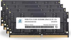 Adamanta 64GB (4x16GB) Memory Upgrade for 2020 Apple iMac 27" w/Retina 5K Display & 2019 Apple iMac 27" w/Retina 5K Display DDR4 2666Mhz PC4-21300 SODIMM 2Rx8 CL19 1.2v DRAM RAM