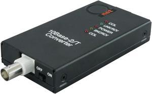 10BaseT RJ45 UTP to 10Base2 Thinnet Coax BNC Media Converter | Ethernet Adapter 10Base-T/2
