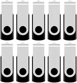 Aiibe 4GB Flash Drive Bulk USB Flash Drive 4GB 50 Pack USB 2.0 Thumb Drives Memory Stick USB Drive 4GB Zip Drives USB 4GB Wholesale, Black