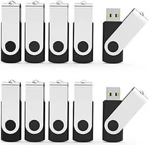 Aiibe 32GB USB Flash Drive 50 Pack Lot USB 2.0 Thumb Drive 32GB Flash Drive Bulk USB Drive Jump Drive Memory Stick Zip Drive 32GB Wholesale, 50Pcs 32GB Black