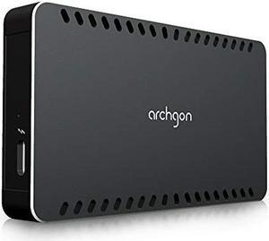 Archgon 480GB Thunderbolt 3 Certified Aluminum External NVMe SSD Portable PCIe Solid State Drive with Heatsink Inside Max. Speed up to Read 1600MB/s Write 1100MB/s Model X70 (480GB, Black)