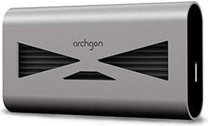 archgon 1TB USB 3.2 External SSD M.2 NVMe Solid State Drive | Dual-Layer Heatsink Inside | Max. Speed Up to 1040 MB/s | Protection Case Included Model S93 (1TB, Aluminum, Silver)
