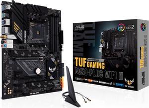 ASUS TUF Gaming B550-PLUS WiFi II AMD AM4 (3rd Gen Ryzen(tm)) ATX Motherboard (PCIe 4.0, 6, 2.5Gb LAN, BIOS Flashback, USB 3.2 2, Addressable 2 RGB Header and Aura Sync)