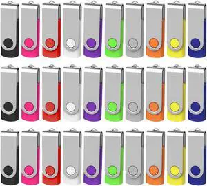 AreTop 512MB Flash Drive 100 Pack, Bulk USB 2.0 Memory Stick Thumb Drives(512MB 100 PCS, Mix Color)