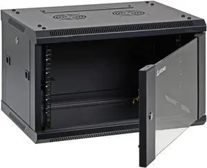 AEONS 6U Professional Wall Mount Network Server Cabinet Enclosure 19-Inch Server Network Rack 16-Inches Deep Black