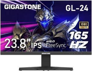 Gigastone 24 inch IPS LED Back Light Gaming Monitor 165Hz FHD 1920 x 1080, 178deg Wide View Frameless PC Monitor, Built-in Speakers, FreeSync, Eye Care Technology, Ergonomic Tilt VESA Mount,DP,HDMI