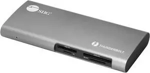 SIIG 8K Thunderbolt 3 Dock with 40 Gbps, 60W Charging, Single 8K or Dual 4K@60Hz for DisplayPort for Windows and Mac, XQD/SD/CFast/TF Card Reader, DP 1.4, Includes 2.3ft TB3 Cable (JU-DK0G11-S1)