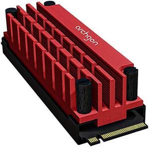 archgon 1920GB M.2 NVMe PCIe Gen3x4 3D NAND Internal SSD with Aluminum Heatsink Up to 3400MB/s Read Speed Model HS-1110 (1920GB, Red-Gen3x4)