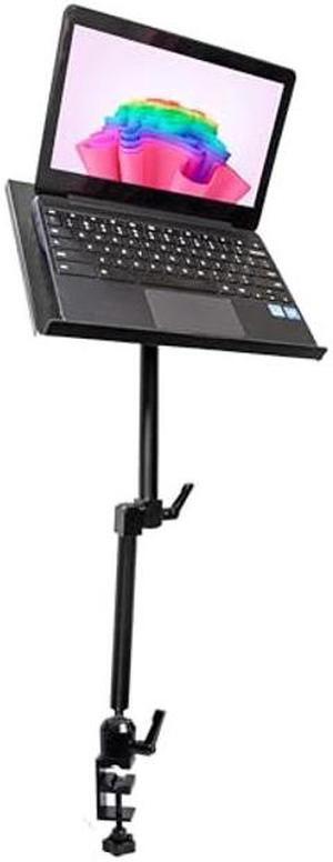 Laptop Stand for Desk Above Computer Monitor Mount on Tabletop Pole Cart Adjustable 360 Degree Rotation Heavy Duty Aluminium