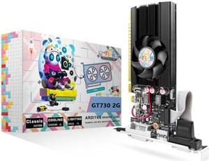 ARDIYES GT 730 4GB Graphics Card,64Bit GDDR3 Graphics Card, DVI VGA HDMI Low Profile Graphics Card with Cooling Fan