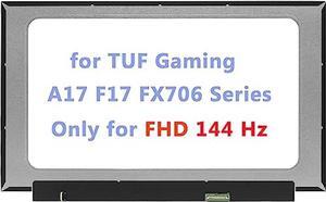 17.3'' B173HAN04.7 Screen Replacement for ASUS TUF Gaming A17 F17 FX706 FA706I FX706L FX706LI FA706IH FA706II FA706IU FX706HE FX706HC FX706HM LCD Display Panel FHD 144Hz 40pins (Fit for 120Hz)