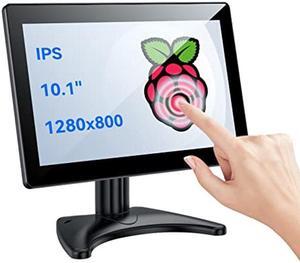 Eyoyo 10 inch Touchscreen Monitor, Raspi Touch Screen, Small VGA AV HDMI Monitor, Portable IPS Display for CCTV DVD PC Laptop POS Systems with Speakers, True Flat Seamless Design
