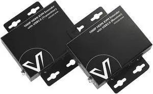 AV Access HDMI KVM USB Extender Over Cat5e/6/6a/7 260ft/80M, 2 USB 2.0 Ports, Zero-Latency, Plug and Play, PoE, No Driver, Supports All Operating System, Keyboard and Mouse USB Over Ethernet