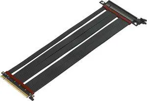 LINKUP - Extreme4+ PCIe 4.0 X16 Riser Cable [RTX4090 RX6950XT x570 Z690 Tested] Twinax Shielded High-Speed Vertical Mount Gaming PCI Express Gen4|Straight Socket (45cm) TT Compatible