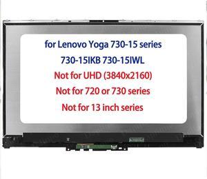5D10Q89744 LCD Screen Replacement for Lenovo Yoga 730-15 730-15IKB 730-15IWL 81CU 81JS 81CU0009US 81CU000BUS 15.6" LCD Display Touch Screen Digitizer Assembly Bezel (1920x1080)