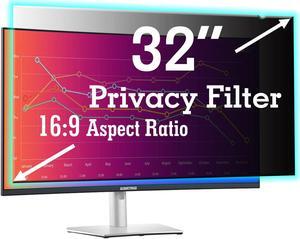 ACONETMAX 32 Inch Privacy Screen Filter for Computer Widescreen 16:9 Monitor - Privacy Shield - Anti-Glare - Blue Light Blocking Screen Protector