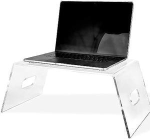 AdirHome Acrylic Monitor Stand - Clear Laptop Riser for Desk , Acrylic Tray for Bed, Computer Riser Desktop Stand for Home Office , Indoor & Outdoor